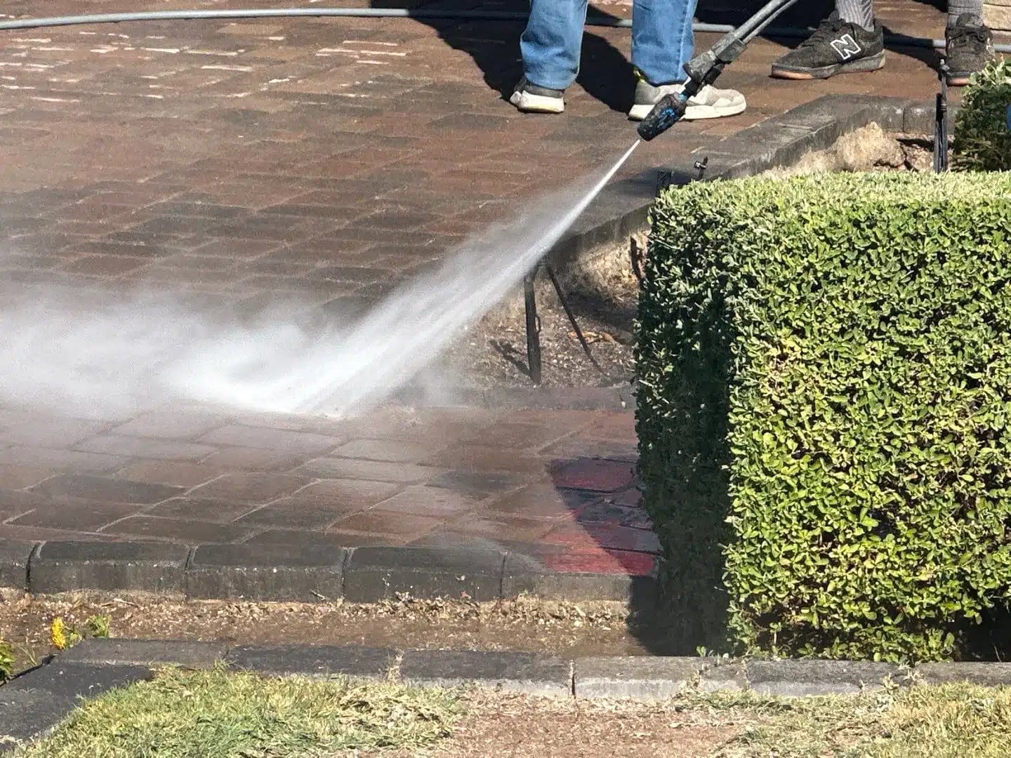 Pressure washing pavers in Arizona